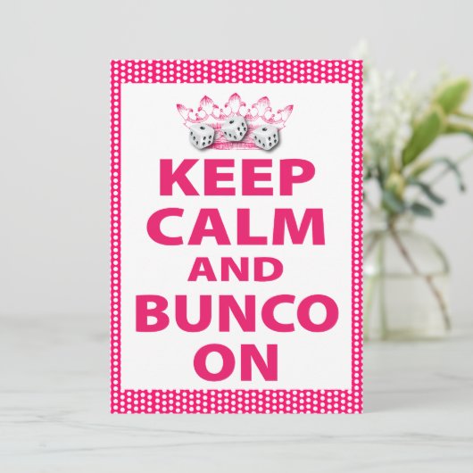 Invitation Restez Calme Et Bunco Sur (Debout devant)