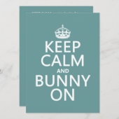 Invitation Restez calme et Bunny allumé (Devant / Derrière)