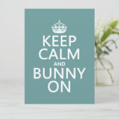 Invitation Restez calme et Bunny allumé (Debout devant)
