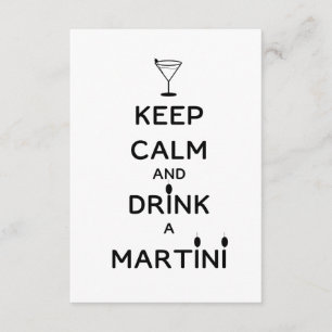 Invitation Restez calme et buvez un Martini