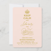 Invitation Restez Calme Et Douche La Mariée Fête des mariées  (Devant)