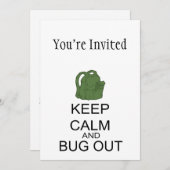 Invitation Restez Calme Et Éloignez-Vous (Devant / Derrière)