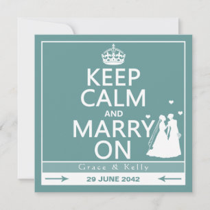 Invitation Restez calme et épousez-vous sur le Mariage lesbie