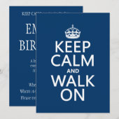 Invitation Restez calme et marchez (n'importe quelle couleur (Devant / Derrière)