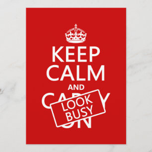 Invitation Restez calme et regardez bien (n'importe quelle co