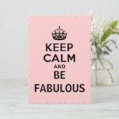 Invitation Restez calme et soyez fabuleux (Debout devant)