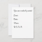 Invitation Restez calmes et buvez du vin (Dos)