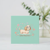 Invitation Restez Pawsitive Mignon Teckel (Debout devant)