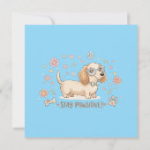 Invitation Restez Pawsitive Mignon Teckel (Dos)