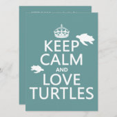 Invitation Restez tranquille et aimez les tortues (Devant / Derrière)