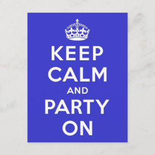 Invitation Restez tranquille et faites la fête