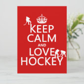 Invitation Restez tranquille et hockey (Debout devant)