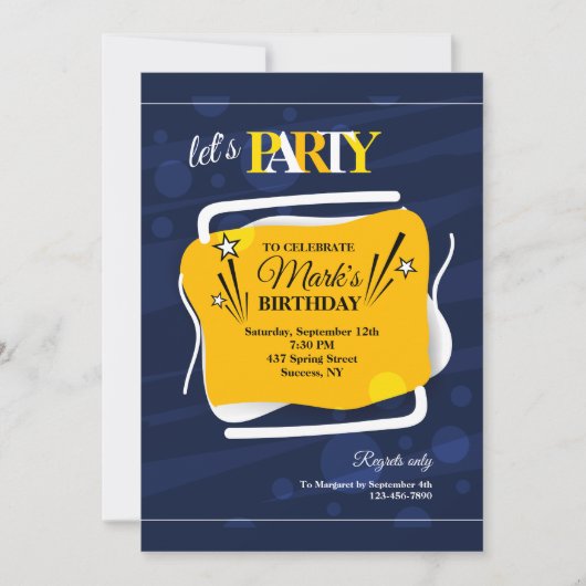 Invitation Résumé Abstrait Remarquable (Devant)