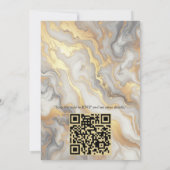 Invitation Résumé L'or sur les textures de marbre noir et mix (Dos)