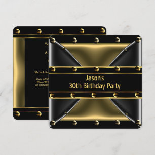 Invitation Résumé Or Bronze Hommes 30e Fête d'anniversaire 5B
