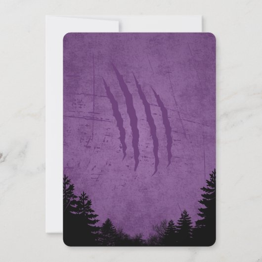 Invitation Résumer les esprits pour une nuit hurlante (Dos)