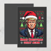 Invitation Rétablir Noël en beauté Sweat de Noël démodé trump (Devant / Derrière)
