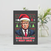 Invitation Rétablir Noël en beauté Sweat de Noël démodé trump (Debout devant)