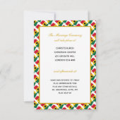 Invitation RETIRÉ GHANA élégant avec Mariage de script or (Dos)