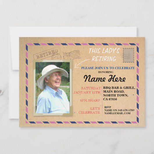 Invitation retiré par carte postale postale de (Devant)