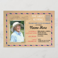 Invitation retiré par carte postale postale de
