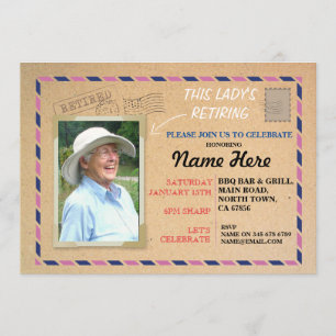 Invitation retiré par carte postale postale de