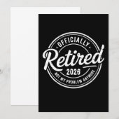 Invitation Retired 2026 Not My Problem Anymore Retirement (Devant / Derrière)