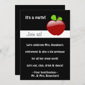 Invitation retirée de partie de professeur (Devant / Derrière)