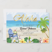 Invitation Retirement, Beach , Aloha, Out of Office (Devant)
