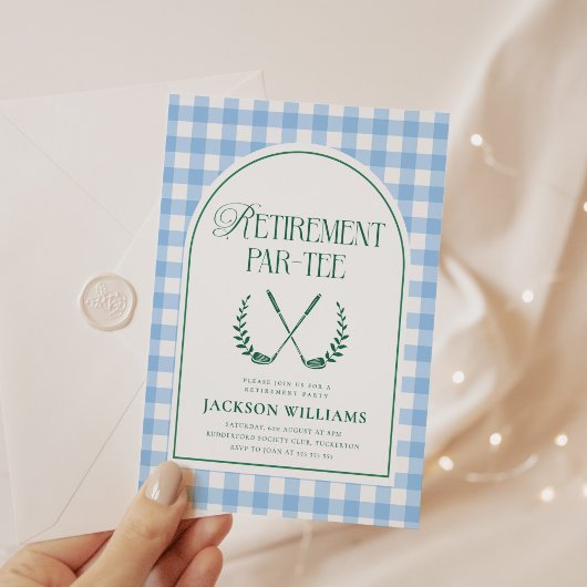 Invitation Retirement Par-Tee Golf Theme Retirement