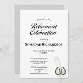 Invitation Retirement Party Announcement Western theme (Devant / Derrière)