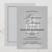 Invitation Retirement Party Announcement with Wine Flutes (Devant / Derrière)