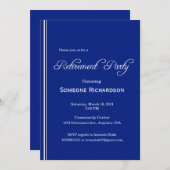 Invitation Retirement Party Black with Gold Ivy Frame (Devant / Derrière)