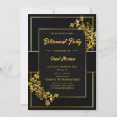 Invitation Retirement Party Elegant Black Gold 2026 (Devant)