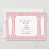 Invitation Retirement party with Pink Temple (Devant)