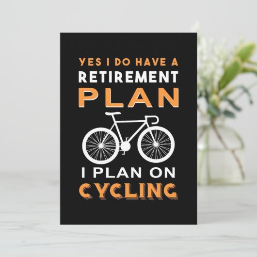 Invitation Retirement plan I Plan on cycling (Debout devant)