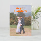 Invitation Reto mariage photo (Debout devant)