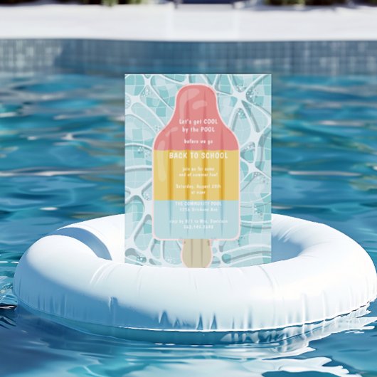 Invitation Retour à la fête de la piscine scolaire