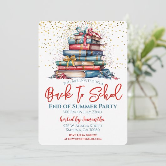 Invitation Retour À La Fête De L'École (Debout devant)