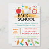 Invitation Retour À La Fête De L'École (Devant)