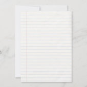 Invitation Retour À La Fête De L'École (Dos)