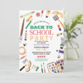 Invitation Retour À La Fête De L'École Stationnaire Pencils I (Debout devant)