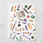 Invitation Retour À La Fête De L'École Stationnaire Pencils I (Dos)