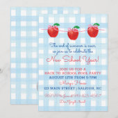 Invitation Retour À La Fête Du Pool À L'École (Devant / Derrière)