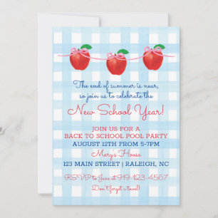 Invitation Retour À La Fête Du Pool À L'École