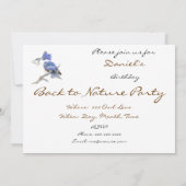 Invitation Retour à la nature, martin-pêcheur, Bird, Annivers (Dos)