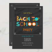 Invitation Retour À La Partie Eléments Scolaires (Devant / Derrière)