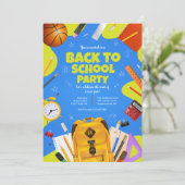 Invitation Retour À La Sac De La Fête De L'École (Debout devant)