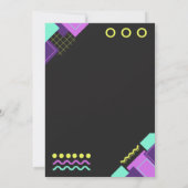 Invitation Retour À L'Anniversaire Rétro Des Années 90 (Dos)