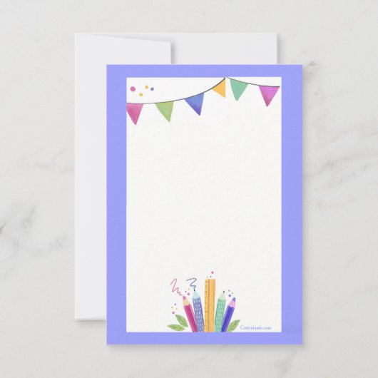 Invitation Retour à l'école (Dos)